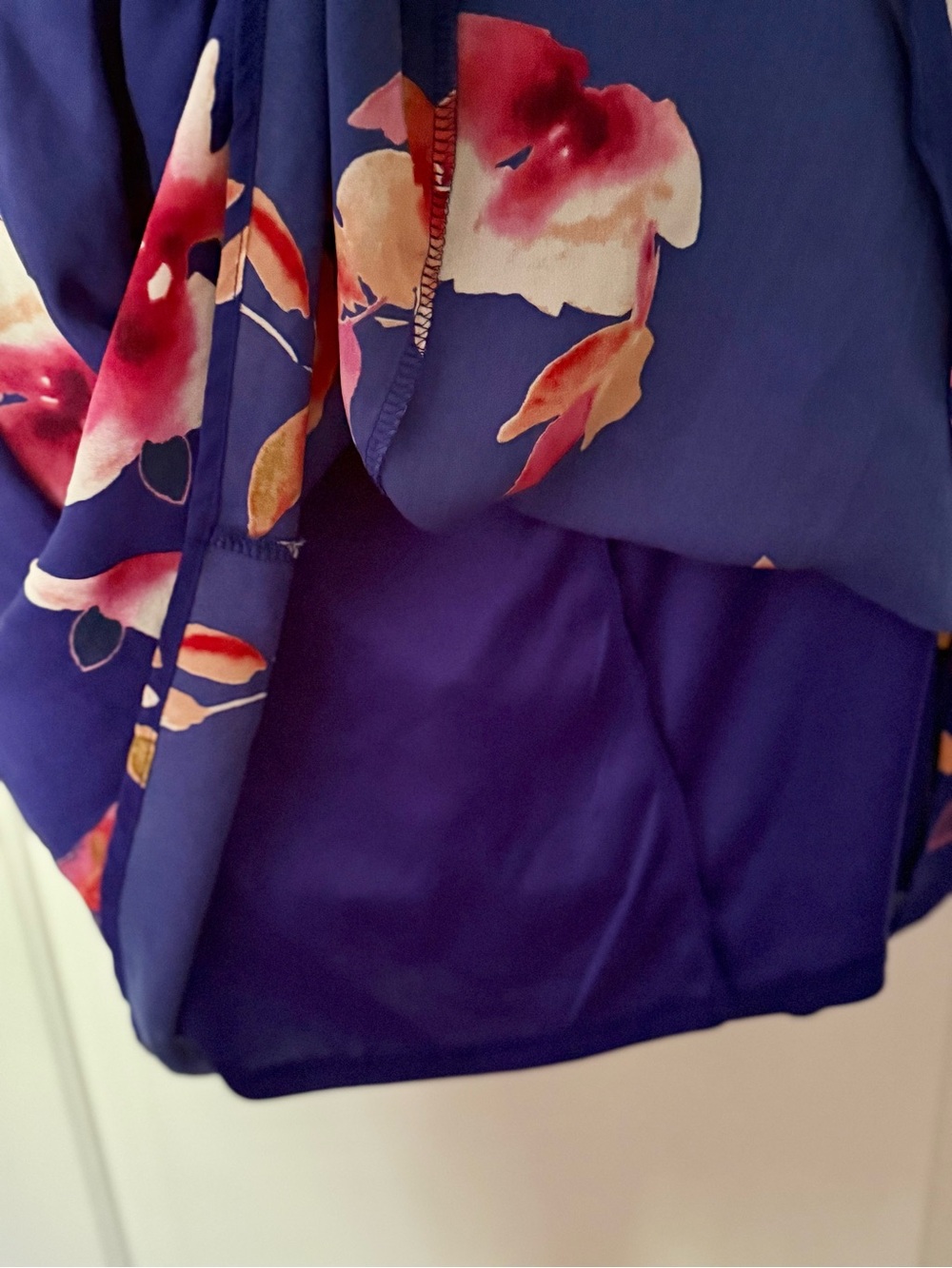 Sienna Sky Purple Floral Faux Wrap Midi Dress Small - Picture 6 of 8